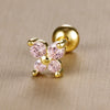1PC Stainless Steel Birthstone Mini Stud Earrings 12 Constellation Cartilage Butterfly Earring Hypoallergen Piercing Jewelry - Image 16