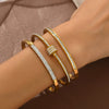 Yupsk 3/1Pcs Classic Stainless Steel Bracelet Set for Women Men Buling Zirconia Bangles Versatile Stacking Accessories - Image 4