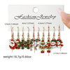 European American Christmas Style Jewelry Classic Holiday Santa Claus Christmas Tree Reindeer Earrings Set - Image 4