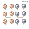 Imitation Pearl Double Head Brooch Pin Waist Clip Set - Image 10
