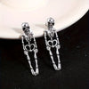 Punk Halloween Earrings for Women, Spooky Skull Skeleton Dangle Earrings for Women,Bloody Knife Drop Earring - Image 4