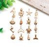 16pcs KC Gold Ocean Series Charms (Shells/Starfish 1pc per Design) Ideal for Crafting Necklaces, Bracelets Earrings" - Image 8