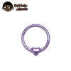 Heart Hinged Clicker Piercing Hoop for 16G Septum and Ear Piercings - Image 9
