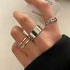 Ten-Piece Stacking Ring Set with Gold-Tone or Silver-Tone Designs - Image 52
