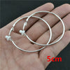 Large Circle Clip-On Earrings with Metallic Finish - Image 23