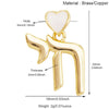 2pcs/lot Hebrew Life Love Star Colorful Shell Charm Pendant, Gold Plated Jewelry Necklace Bracelet Accessories - Image 30
