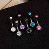 1PC Titanium Crystal Gem Curved Barbell Rings Belly Button Navel Rings Piercings Nombril Ombligo Piercing Charming Jewelry - Image 5