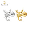 Titanium 16G Scorpion Labret Stud Flatback Zodiac Earring Tragus Cartilage Helix Piercing Body Jewelry - Image 1