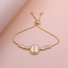 Oval Shape Shell Zircon Virgin Mary Push Pull Adjustable Bracelet Women Classic Versatile Jewelry - Image 4