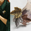 Vintage Maple Leaf Brooches Clothing Collar Lapel Brooch Pins Unisex Plant Pins Office Party Casual Accessories Gifts Jewelry - Image 1