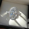 Pear-Cut Cubic Zirconia Ring with Pavé Band in Silver-Tone - Image 13