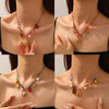 316L Stainless Steel Golden Sun Heart Ocean Multi-Pendant Necklace Women Summer Beach Rope Chain Vacation Jewelry - Image 6