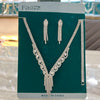 Four-Piece Copper Chain Jewelry Set with Necklace Earrings and Bracelet - Image 5