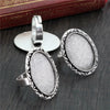 18x25mm 5pcs Antique Silver Bronze Plated Mixed Styles Oval Adjustable Ring Settings Blank/Base - Image 37