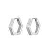 Stainless Steel Hoop Earrings For Women Men Heart Star Oval Rectangle Round Triangle Gold Color Punk Hip Hop Jewelry - Image 12