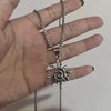 Creative Sun Flame Pendant Necklace Punk Hip Hop Retro Hipster Men's Hollowed Out Stainless Steel Necklace Jewelry Gift - Image 2