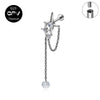 Titanium Star Ear Cartilage Nail Chain Pendant Cross Zircon Earnail Women's Perforated Jewelry - Image 11