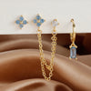 3PCS Stainless Steel 12 Constellation Birthstone Earrings Set for Woman Cartilage Piercing Earrings Jewelry - Image 24