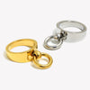 Small Circle Simple Ring Minimalist Flipped Circle Hoop Cute Design Dailry Accessories Women's Jewelry - Image 2