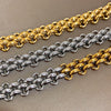 Greatera Niche Handmade Braided Titanium Steel Men's Bracelet Classic Contrast Color Design Chain Bangle For Women - Image 5