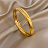 Three-layer Irregularly Lined Design Cuff Bracelet Arc-shaped Shiny Chunky Stainless Steel Women's Bangle Jewelry Chic - Image 7