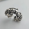Silver Rings for Women Couple Minimalist Handmade Simple Retro Skull Ring Jewelry Gift Prevent Allergy - Image 3