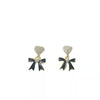 French Retro Romantic Zircon Heart Bow Pendant Dangle Earrings Jewelry Wedding Party Accessories For Women's - Image 6