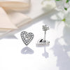 Infinity and Heart Stud Piercing Earrings with Crystal Accents - Image 5