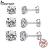 Three-Pair Cubic Zirconia Stud Earring Set in Multiple Metal-Tone Options - Image 2