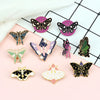Small Retro Insect Butterfly Lapel Pins Cartoon Moon Phase Moth Brooch Cute Enamel Badge Bag Accessories Gifts Jewelry - Image 2