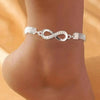 Retro Micro Inlaid Rhinestone Infinite Butterfly 8-Shaped Women's Bracelet Ankle Chain, Multiple Multi-Color Wholesa - Image 1