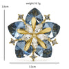 Pretty Crystal Peach Blossom Brooches For Women Men 2-color Charming Shining Flowers Party Office Brooch Pins Gifts - Image 3