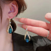 Korean Zircon Water Drop Earrings for Women Shiny Crystal Long Pendant Dangle Earring Wedding Party Jewelry Gifts - Image 4