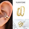 1PC Plated Gold Ear Cuff Earrings For Women C-Shape Crystal Clip On Earrings No Piercing Earrings Jewelry Gifts - Image 12