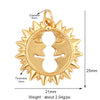 Rainbow Sun Happy Face Round Lemon Mushroom Charm Pendant, Gold Plated Zircon Necklace Bracelet Handmade Jewelry - Image 31
