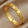 316L Stainless Steel Metal Classic Flower Bangles for Women Jewelry Delicate Bowknot Bracelets Accessories - Image 8