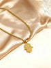 Hamsa Hand Star of David Necklace Gold Plated Stainless Steel Protection Amulet Cubic Zirconia Pendant for Women - Image 4