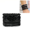 Punk Multilayer Antique Leather Bracelet Set Skull Eye Star Charms Hiphop Rock Y2K Vintage Pu Gothic Wristband Man Goth Jewelry - Image 11