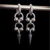 Y2K Spike Rivet Ball Huggie Hoop Earrings for Women Stainless Steel Emo Punk Pointed Drop Earrings Gothic Grunge Earrings - Image 3