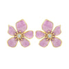 Silver Gold Petal Flower Stud Earrings For Lady Jewelry Party Anniversary Gifts - Image 13