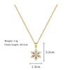 Stainless Steel Winter Snowflakes White Crystal Pendant Necklace For Women Collarbone Chain Jewelry HolidayGift - Image 2