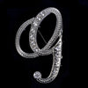 Crystal Rhinestone 26 Letters Women Collar Brooch Pin Corsage Bouquet Jewelry - Image 12