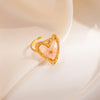316L Stainless Steel Heart Oval Immortal Flower Open Ring For Women Glamorous Dopamine Jewelry Gifts - Image 11