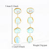 316L Stainless Steel Blue Stone Drop Dangle Earrings for Women Pvd Plated Jewelry - Image 2