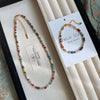 Colorful Beaded Necklace or Bracelet with Pearl Look Accents - Image 11