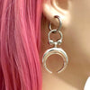 Punk Round Bead Moon Earrings for Women Korean Charm Geometric Drop Earrings Gothic Jewelry Grunge Accessories - Image 2