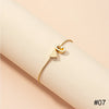 Simple Love Letter Bracelet Retro Adjustable Alloy Letter Bracelet Women Hand Jewelry Accessory - Image 24