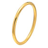 Women Gold Color Stainless Steel Cuff Bracelet, Chic Jewelry Wristband Plain Slip Bangle, Stacking Bracelet Gift to Young Girls - Image 13