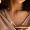 Stainless Steel Plated Gold Sparkling Zircon Flower Necklace for Women Girl Party Jewelry Gifts - Image 4