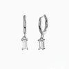 French Emerald Geometric Hoop Stainless Steel Earrings for Women Party Jewelry Accessories Zircon Crystal Drop Earring - Image 10